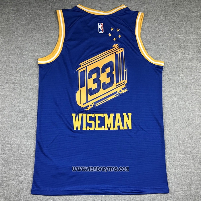 Camiseta Golden State Warriors James Wiseman #33 Hardwood Classics 2020 Azul